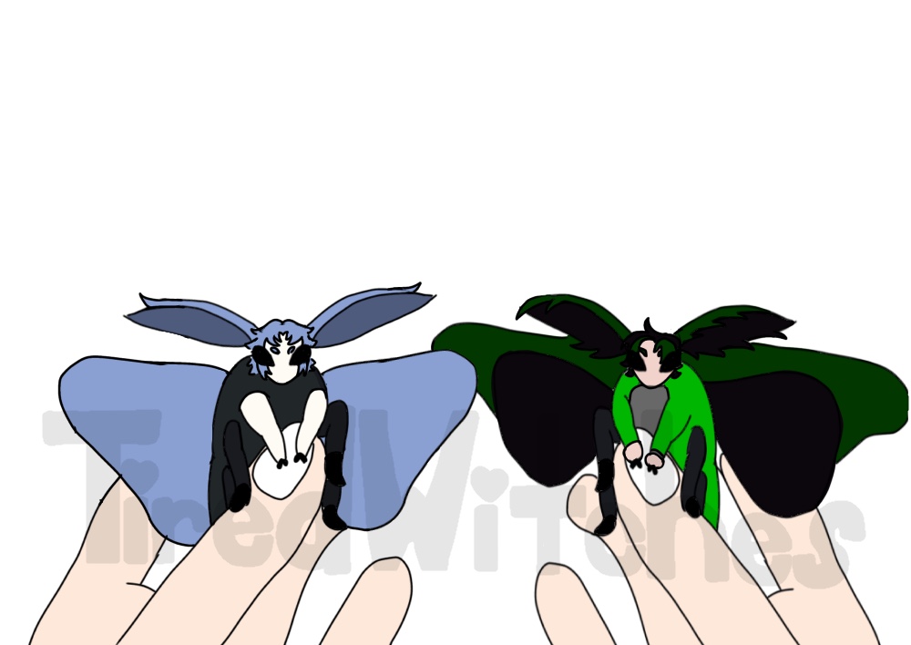 Asteryoubastard's tweet photo. Crit Moth and Fanntz Moth! Art for : @CritMith #PicMith https://t.co/CoFBOw5uKJ