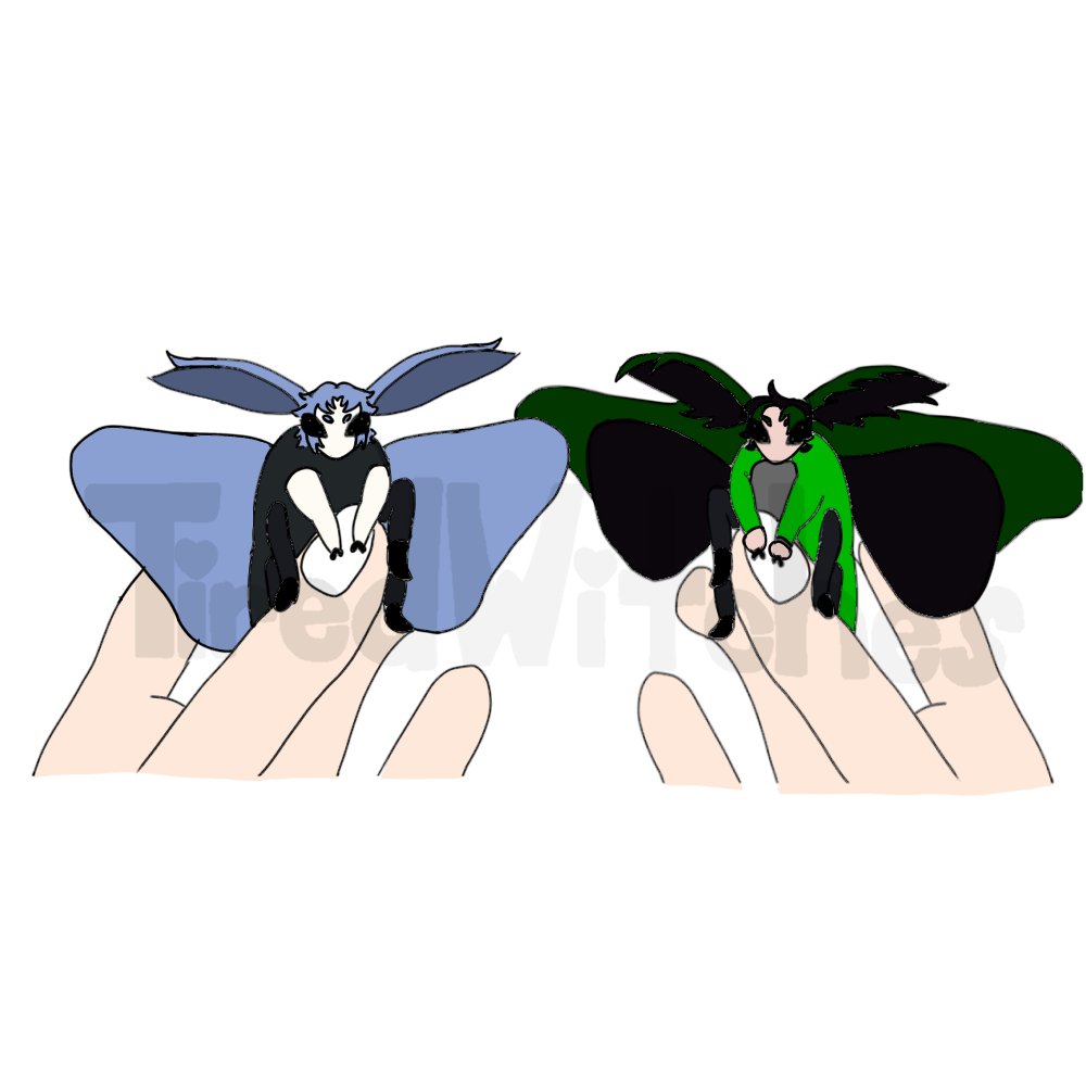 Asteryoubastard's tweet photo. Crit Moth and Fanntz Moth! Art for : @CritMith #PicMith https://t.co/CoFBOw5uKJ