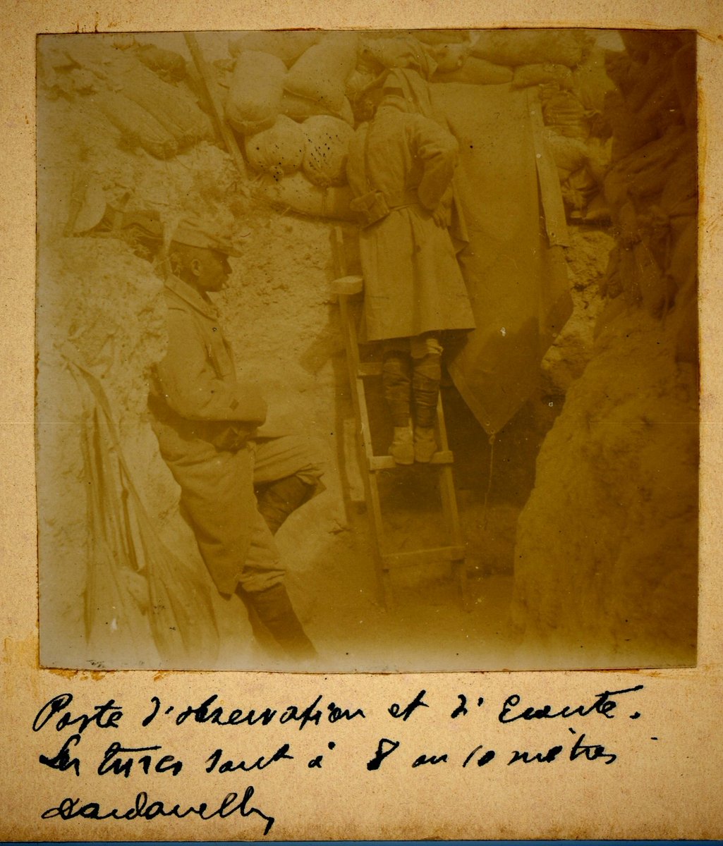 ANSDFO1418's tweet photo. Dardanelles 1915: poste d'observation et d'écoute à moins de 10 mètres des Turcs. Photographie du docteur Joseph Pigassou (1878-1961) du 2ème Régiment de Marche d'Afrique. https://t.co/iSPJ2Dd8DU