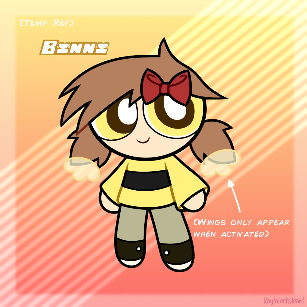 KaylaTechHeart's tweet photo. Title: Binni Redesign (Temp Ref) #aippglove #PPG #RRB #PowerpuffGirls #RowdyruffBoys #powerpuffs
#rowdyruffs #powerpuffgirlsfanart #rowdyruffboysfanart #ppgoc #ocs
This a new temp ref of my first PPG OC and also a submission for @aitommylove collab thing. https://t.co/yCOagmFZ18