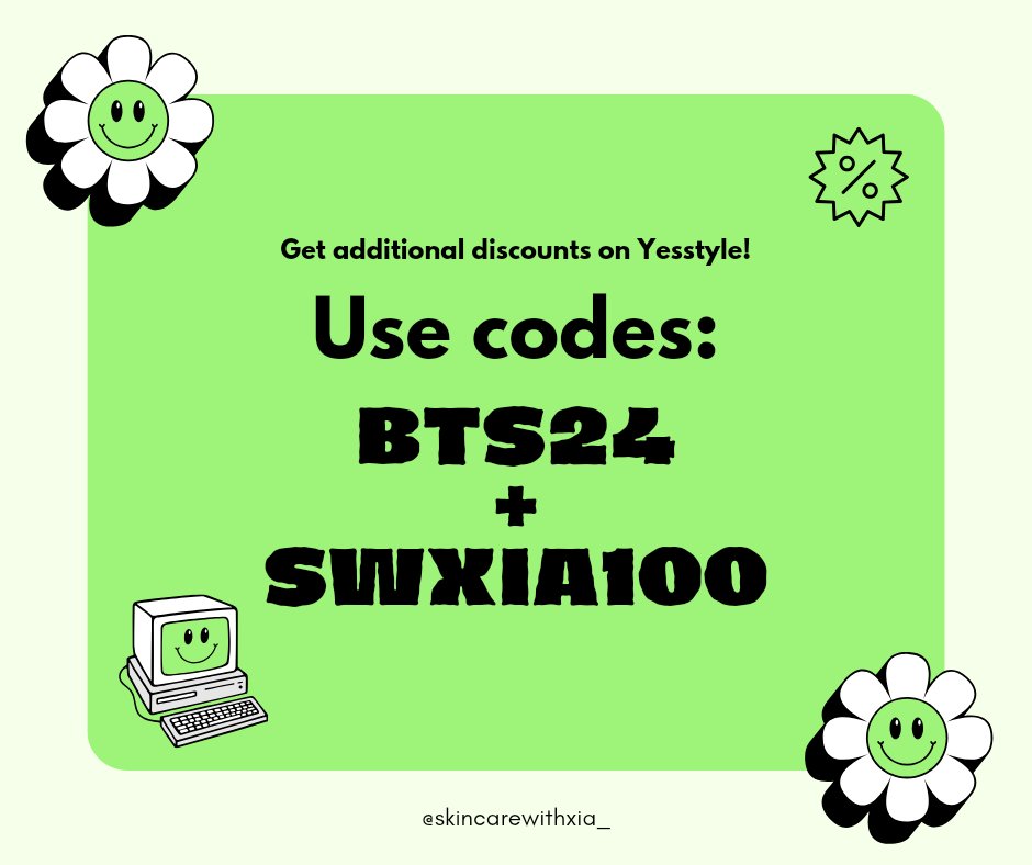 skincarewithxia's tweet photo. Yesstyle and stylevana codes for your next skincare and makeup haul! 💞💞💞

Yesstyle: BTS24 + SWXIA100
Stylevana: TT10XIA

#Yesstyle #YesstyleInfluencers #Stylevana #VanaFamily #DiscountCode #Discount #PromoCode #RewardsCode https://t.co/iLytT32n5z