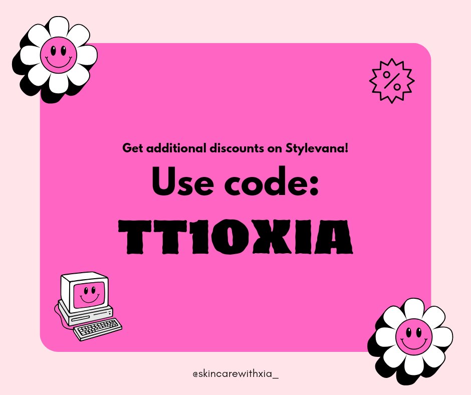 skincarewithxia's tweet photo. Yesstyle and stylevana codes for your next skincare and makeup haul! 💞💞💞

Yesstyle: BTS24 + SWXIA100
Stylevana: TT10XIA

#Yesstyle #YesstyleInfluencers #Stylevana #VanaFamily #DiscountCode #Discount #PromoCode #RewardsCode https://t.co/iLytT32n5z