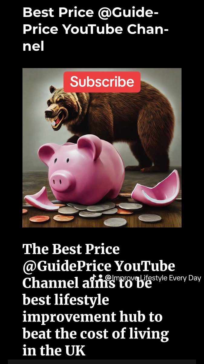 guidetoprice's tweet image. The Best Price @GuidePrice YouTube Channel aims to be best lifestyle improvement hub to beat the cost of living in the UK cheeringup.info #BestPrice #GuidePrice #BestPricesGuide #BestPriceGuide @GuidePrice YouTube