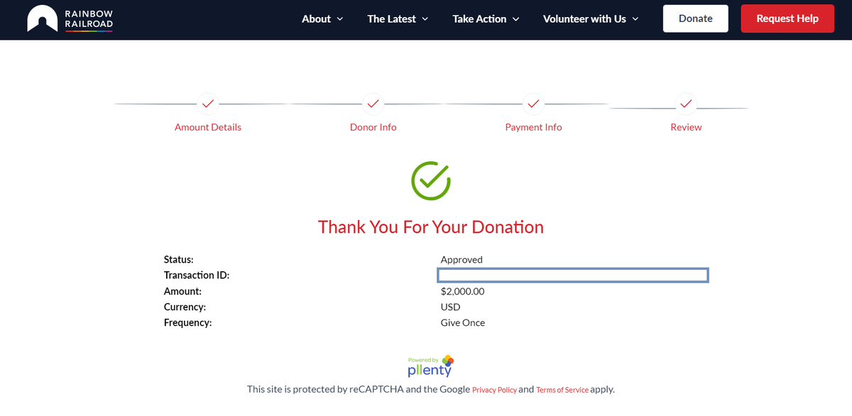 We have officially raised $2,000 for the Rainbow Railroad! 🎉 Thank you all so much!

Please stay tuned for our next steps 😉