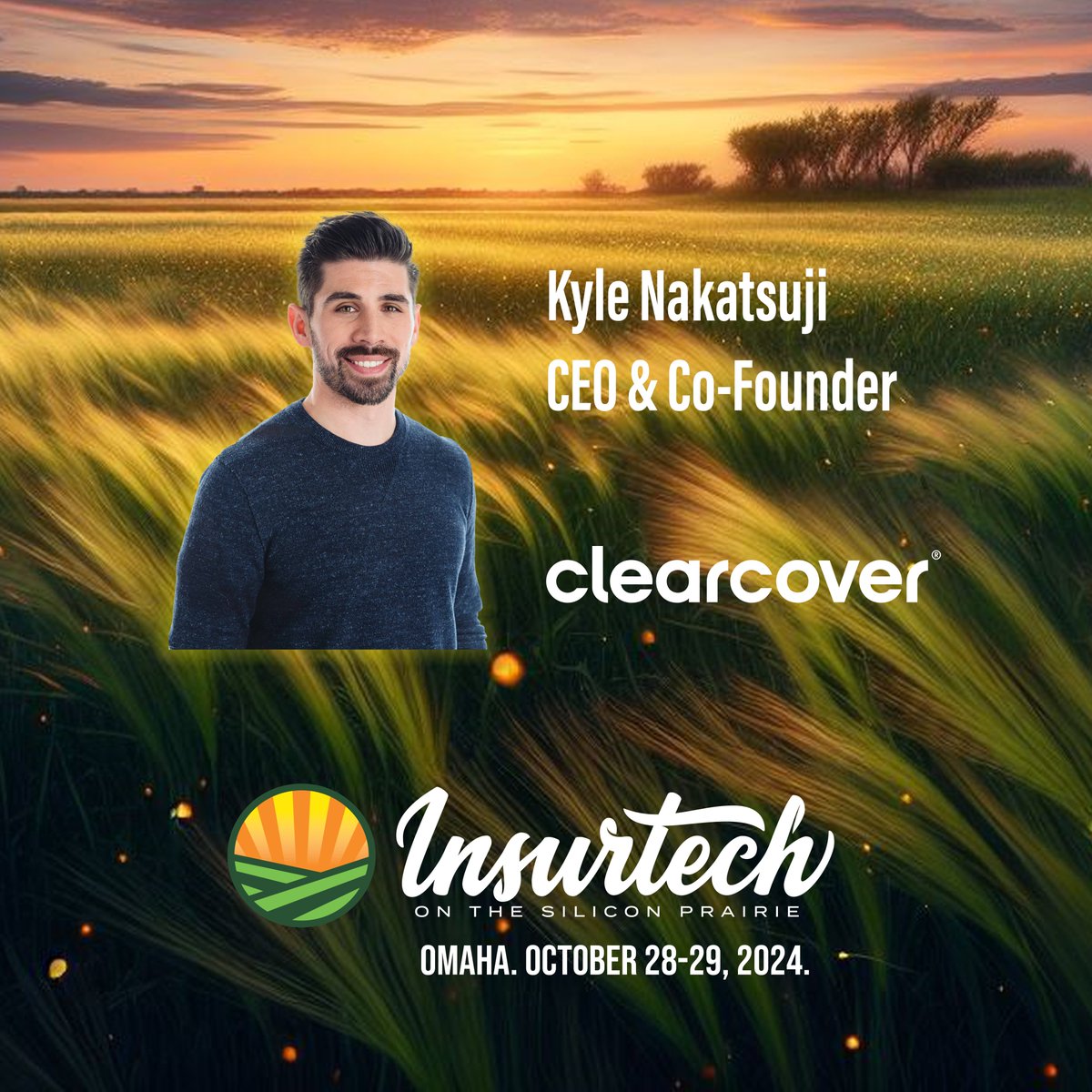 As one of insurtech's unicorns (>$1 Billion valuation), we're excited to have Clearcover CEO and Co-founder Kyle Nakatsuji join us as one of our featured speakers! October 28-29, in Omaha.  Register Today at siliconprairienebraska.com.  #insurtech #innovation #dontmissout