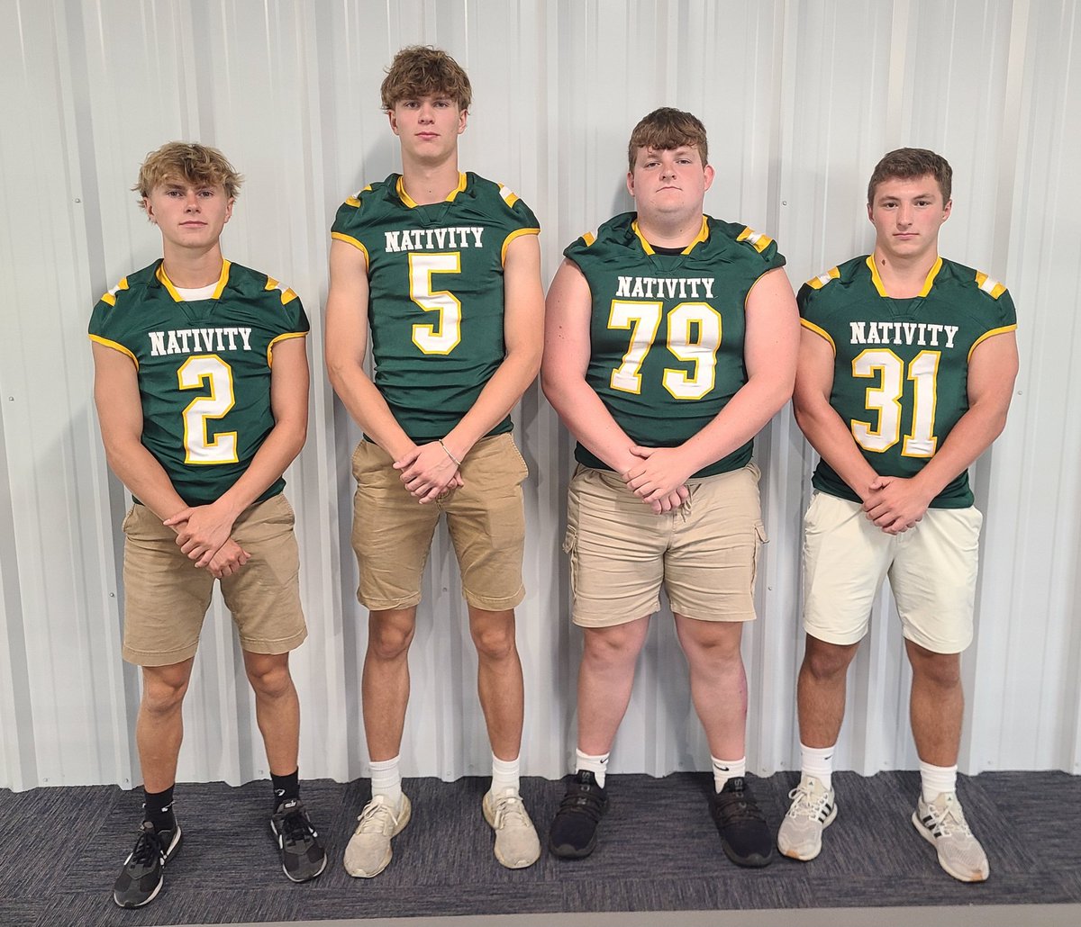 2024 Nativity Green Wave Football Captains at SCFCA Media Day!  <a href="/michael_stank19/">Michael Stank</a> <a href="/NoahDolbin81/">Noah Dolbin</a> <a href="/MarkKimmelJr1/">Mark Kimmel Jr †</a> <a href="/SamuelSpolski/">Samuel Spolski</a>