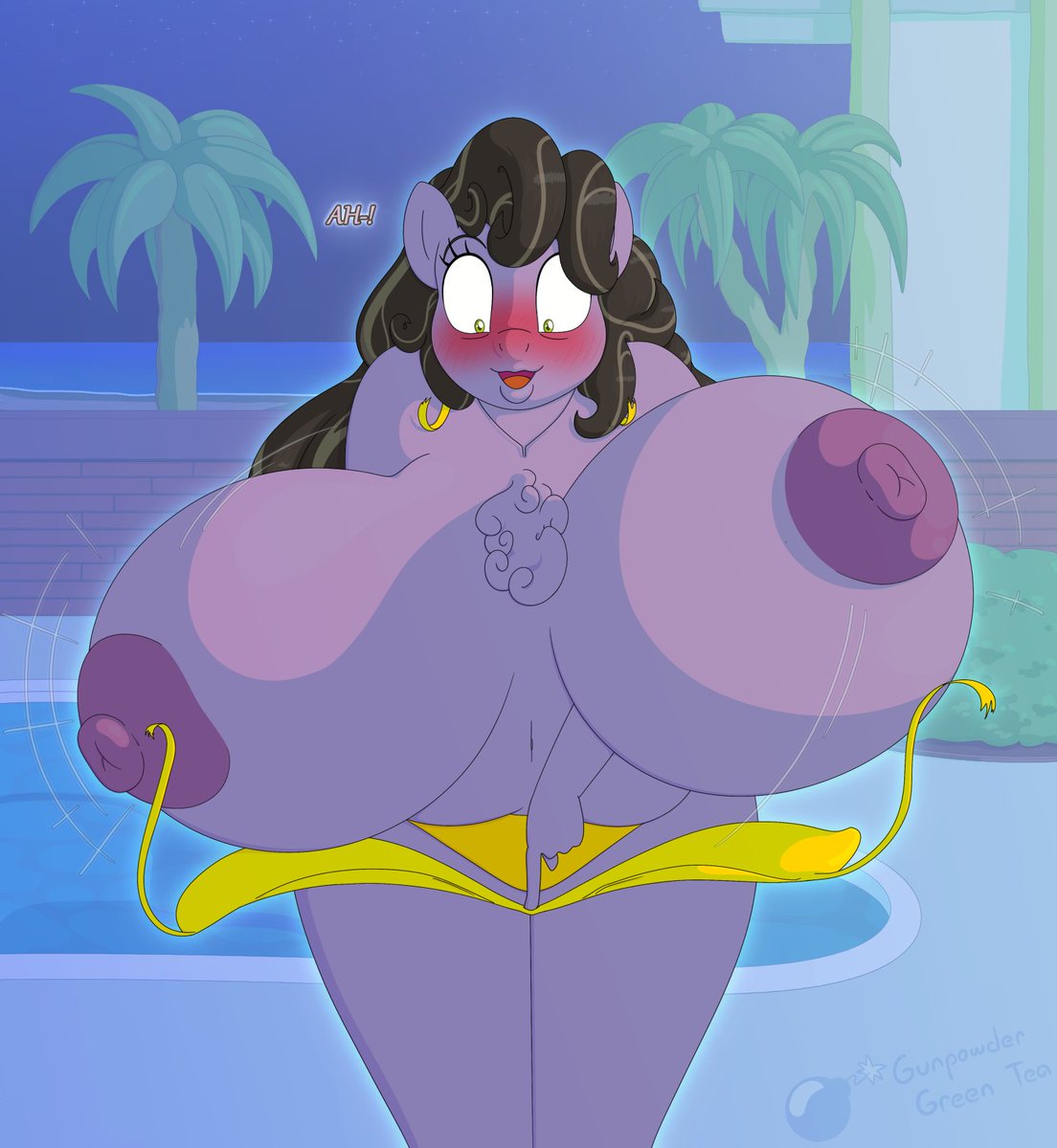 GunpowderGreenT's tweet photo. Modest Prospect at a resort, seeing she's caught someone's eye. She tries a bit of flirting to perhaps convince this fellow to join her for the ni- oops. https://t.co/Hw4wzVFW3u