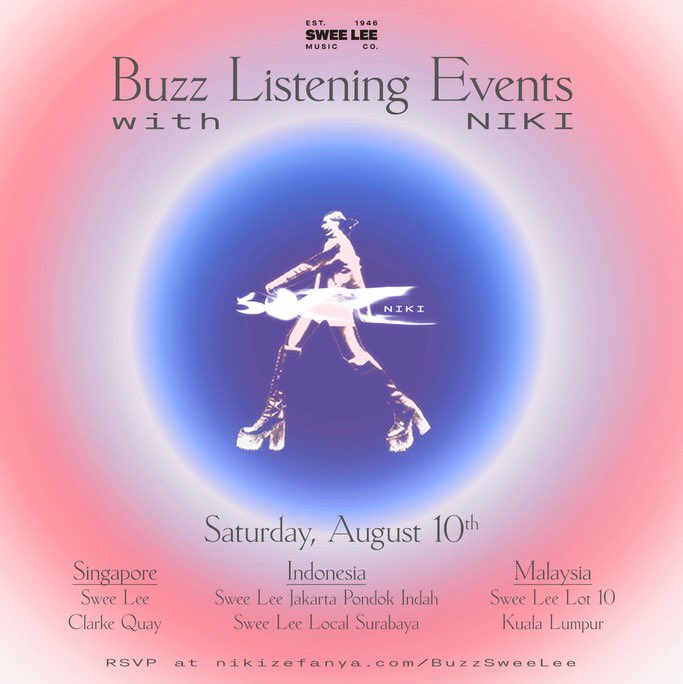 nikizefanya's tweet photo. southeast asia i love u so much. my dad bought me my first red electric strat at swee lee when i was 11. and now we’re gonna listen to BUZZ altogether there 🥺 RSVP to come celebrate the release of my bb Buzz 🎉 love y’all
https://t.co/Pc6aDZpfnV https://t.co/CmHcSV57oN