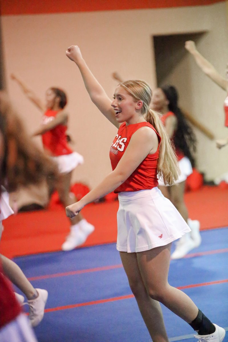 GoArrows's tweet photo. The Clinton cheer team, led by new head coach Breanna Walters and assistant coach Dina Wells, began their practice last week in the Clinton Park gym. The girls have been working hard on their tumbling, cheers, stunts, and routines. https://t.co/8hEgDdzDR7