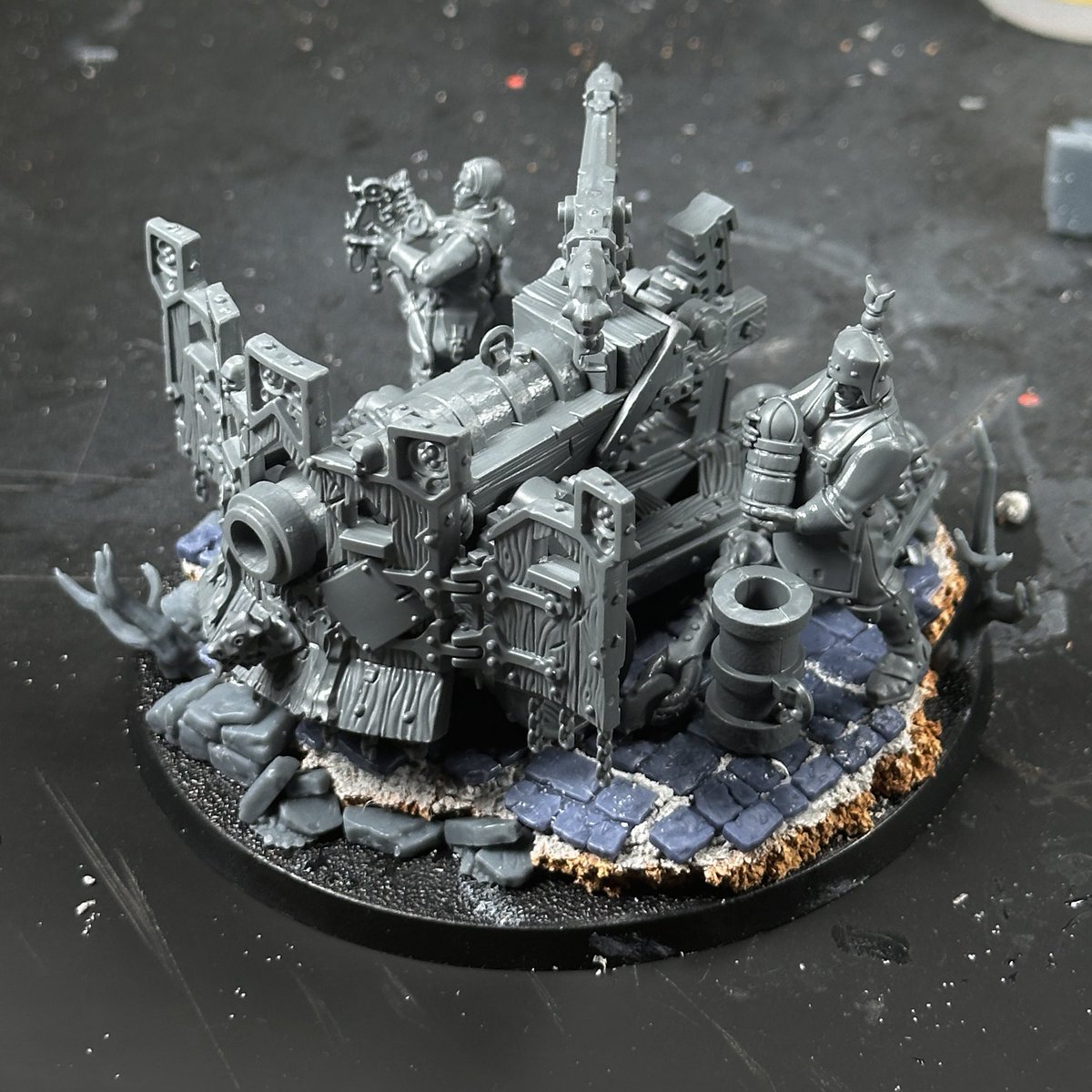 Col_Festus's tweet photo. Mock up on the cannon crew today. swamp
basing bits printed on my GKtwo from @3dUniformation. Planning to do a swamp theme with a resin pour around the empty base areas. #warhammerAOS #newAOS #warhammercommunity #citiesofsigmar #gktwo #uniformation https://t.co/mSEEfxm2GB