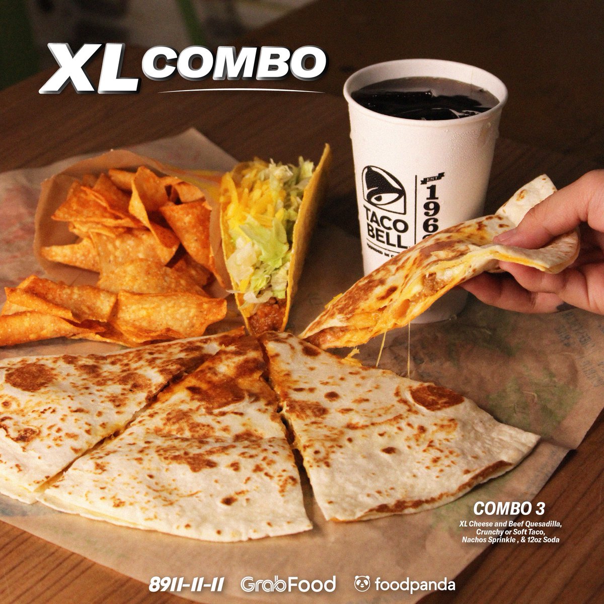 Extra large cravings calls for Taco Bell XL combo.