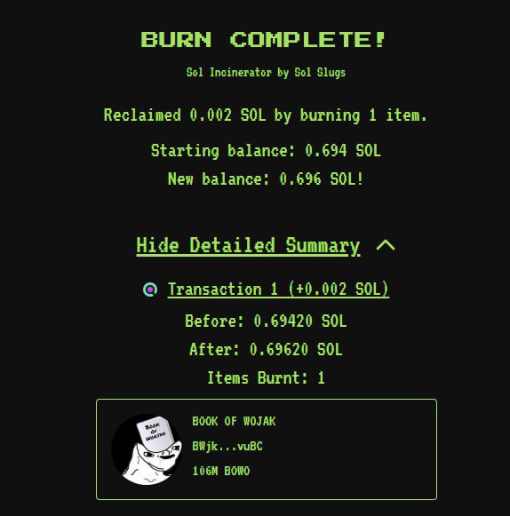 BOWOSOL's tweet image. It's $sol guys.. Relax.. Stupid shit goes down here. We’re degens. Yah, we sniped a bunch. Lettuce heads will feel the pain. Now we burn the pages.

$238,550.86 worth of $BOWO 🔥🔥

$BOWO to Billions . 

solscan.io/tx/3qpveCUAPGD…