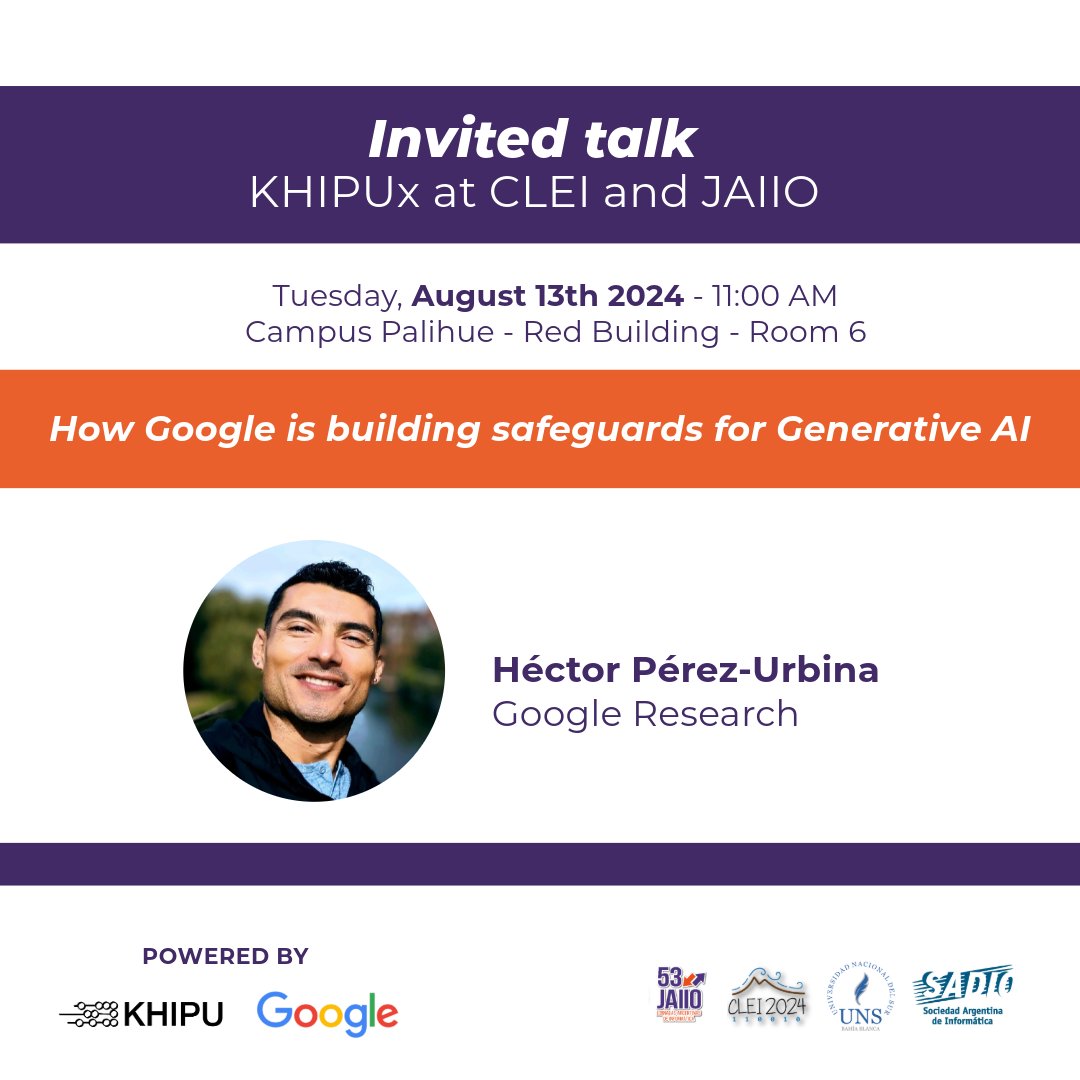 AI New Wave Panel #KHIPUx2024 Invited talk: How Google is building safeguards for Generative AI