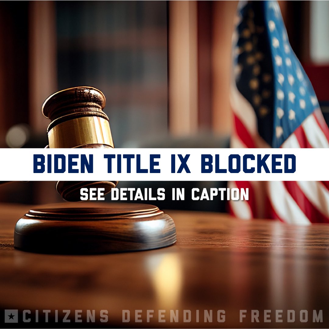 cdfusa's tweet photo. BREAKING: 11th Circuit BLOCKS new Title IX rules from taking effect TOMORROW in AL, FL, GA after CDF files amicus brief. Brief EXPOSES DOE's blatant overreach in redefining "sex" in Title IX. Major victory for #ParentalRights! #TitleIX #EducationLaw https://t.co/rYxMPF6uEX