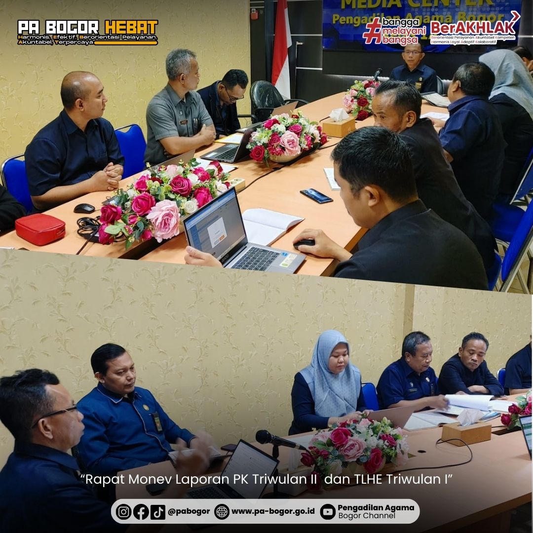 xpabogor's tweet photo. Rabu, 31 Juli 2024
Ketua Pengadilan Agama Bogor Bapak Ruslan, https://t.co/yGKQ7MFdhx., S.H., M.H. mempimpin jalannya Rapat Monev Laporan PK Triwulan II dan TLHE Triwulan I di Ruang Media Center Pengadilan Agama Bogor https://t.co/6cH71mG9hQ