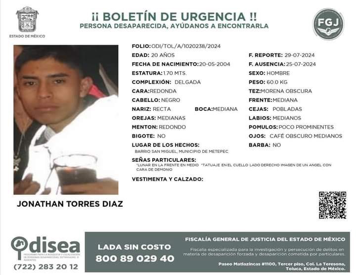 50mas1edomex's tweet photo. Ayuda a difundir, por favor. 🙏 

¡Hasta encontrarle! 

#PersonaDesaparecida #Metepec https://t.co/L62xTCLPP6