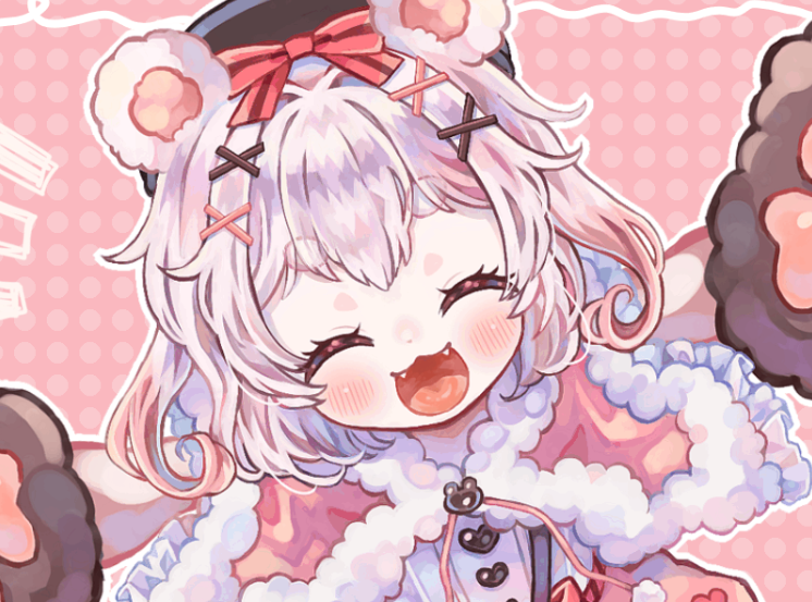 ursachama's tweet photo. im going to start streaming/tweeting more so heres a reintroduction tweet!!! im ursa polaris, a silly and cursed pizzly bear #ENVtuber who wants to lock up my viewers on a farm! im normal! my twitch is https://t.co/ME2lXyQxpj :D come closer!!!! i bite!!!!!!! https://t.co/3nVDy0UyLV