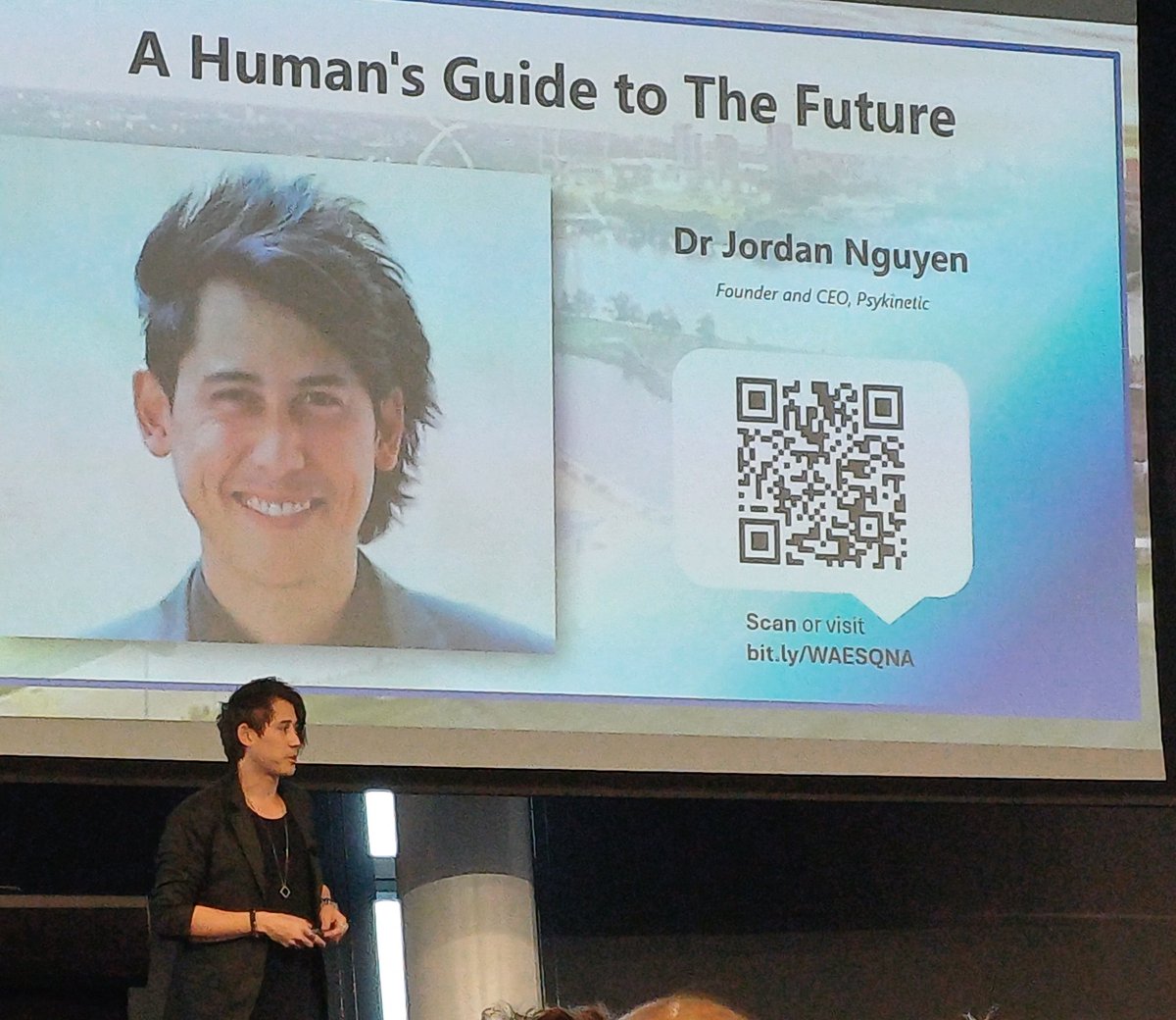 OMG! What an amazing keynote speaker <a href="/DocJordy/">Dr Jordan Nguyen</a> at the #WAES24.

So many key points and stories to take away. 

"Purpose is often difficult to find. That is why we need to start with inspiration."