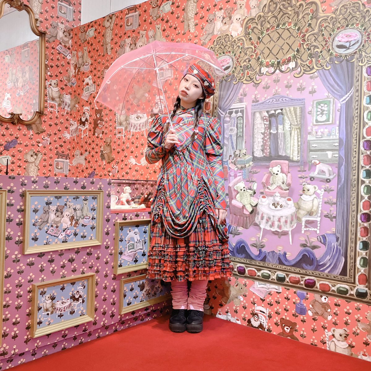 ❤️COORDINATE❤️ 💞ハートギャザーカットソードレス(RED) ¥33,000