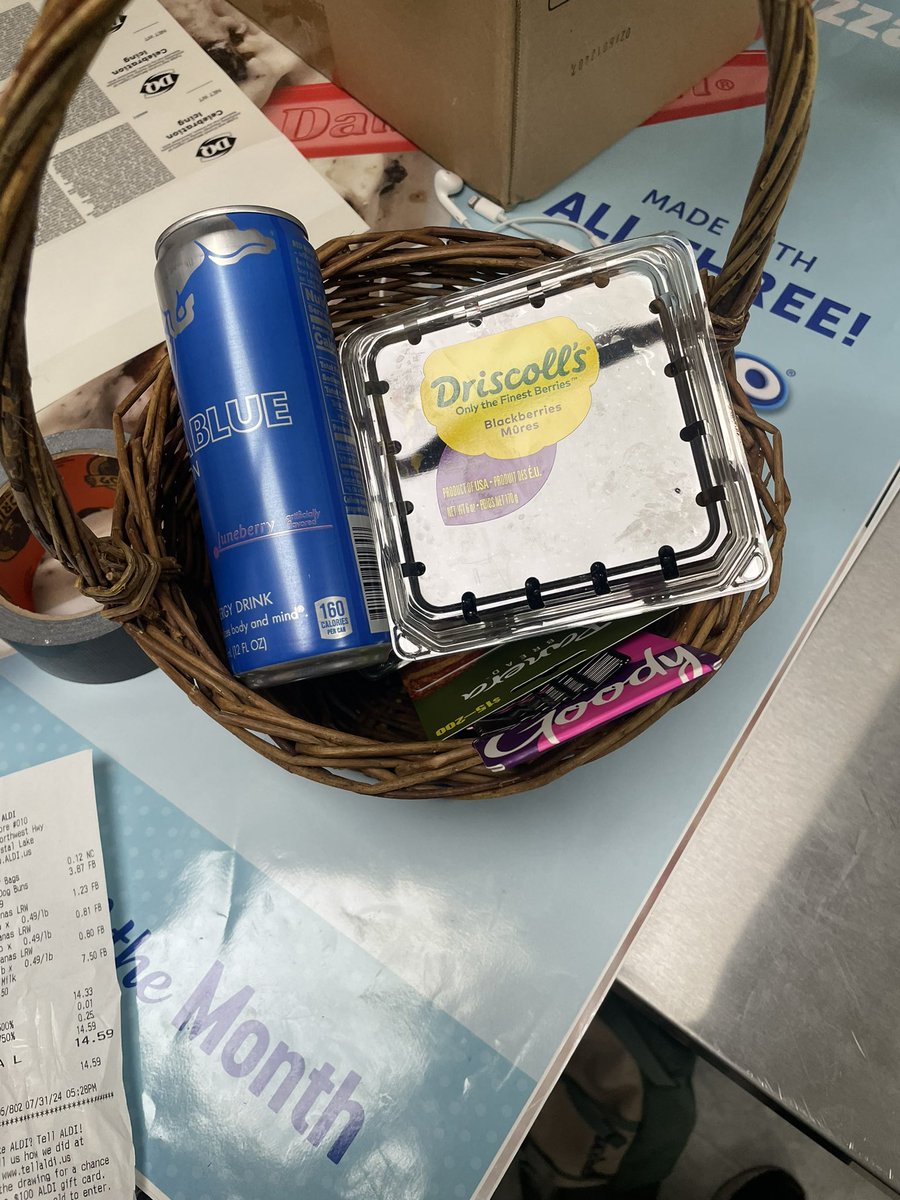 my gf dropped me off a basket today at work for gf day :3 ( she is trying to beat me to it…)