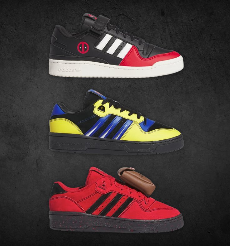 sneakerhuddle's tweet photo. LIVE IN ONE HOUR
⚡️AD: MARVEL X ADIDAS     

FORUM deadpool: https://t.co/9W9borpkE5  RIVALRY wolverine: https://t.co/6oveeLrwL0  RIVALRY deadpool: https://t.co/w7gOAhUgXP https://t.co/XfKTRKj8gK