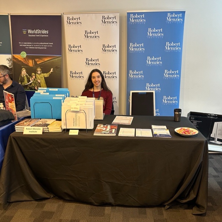 Did you know the <a href="/RMenziesInst/">Robert Menzies Institute</a>  offers a range of free teaching resources aligned to the Australian Curriculum? We are exhibiting today at the <a href="/HTAVed/">HTAV</a> Conference in Melbourne. Pop by and say hi!