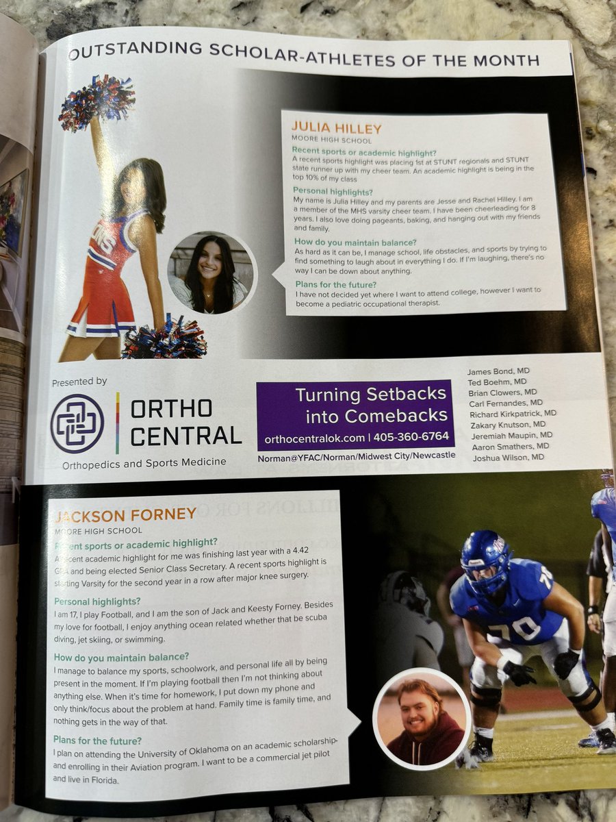 JacksonForney1's tweet photo. Honored to be in the Cleveland County Magazine as one of this months โOutstanding Scholar-Athletes of the Monthโ ๐๐๐๐๐
Excited for the season and school to start!
#1lion @moorelion_fb @CoachGBryant
@JRRStark #BryantBuilt https://t.co/SgFdy30uqr