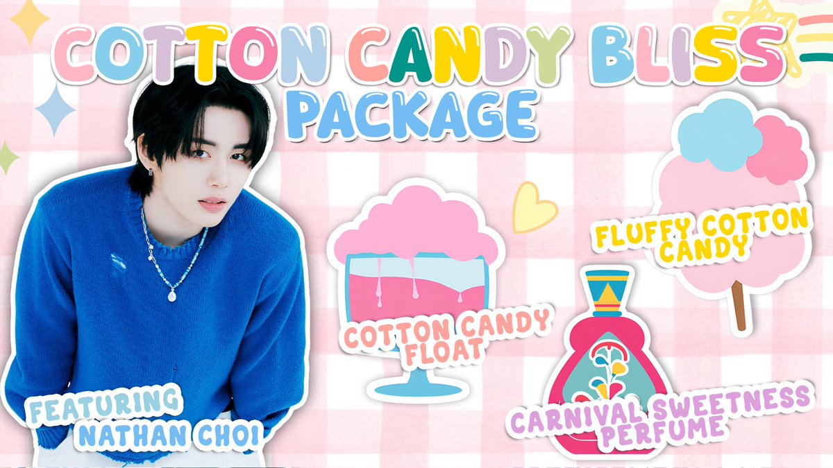 ⠀

𝗖𝗢𝗧𝗧𝗢𝗡 𝗖𝗔𝗡𝗗𝗬 𝗕𝗟𝗜𝗦𝗦 𝗣𝗔𝗖𝗞𝗔𝗚𝗘 ° ᡣ𐭩 . ° .
a sugary-sweet indulgencereminiscent of
carnival treats. Featuring the great singer,
<a href="/DEJAVUIA/">NATHAN.</a>.

PRICE: Rp 1.500.000

⠀