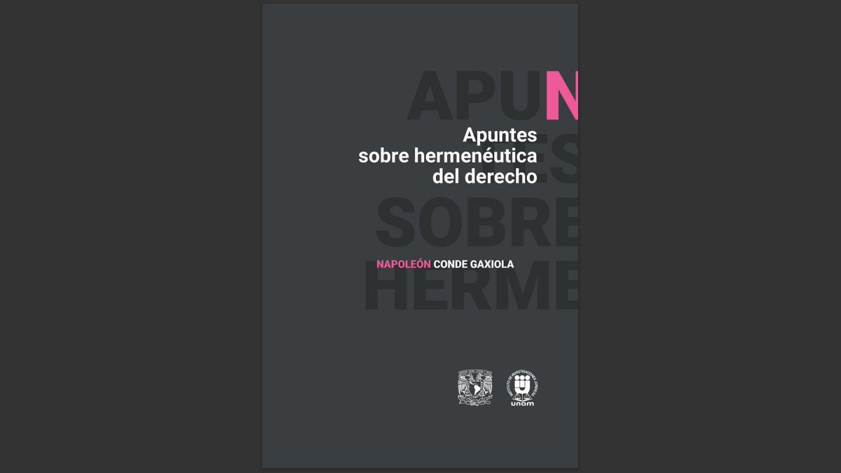 Apuntes sobre hermenéutica del derecho.

Napoleón Conde Gaxiola.

Enlace:

archivos.juridicas.unam.mx/www/bjv/libros…