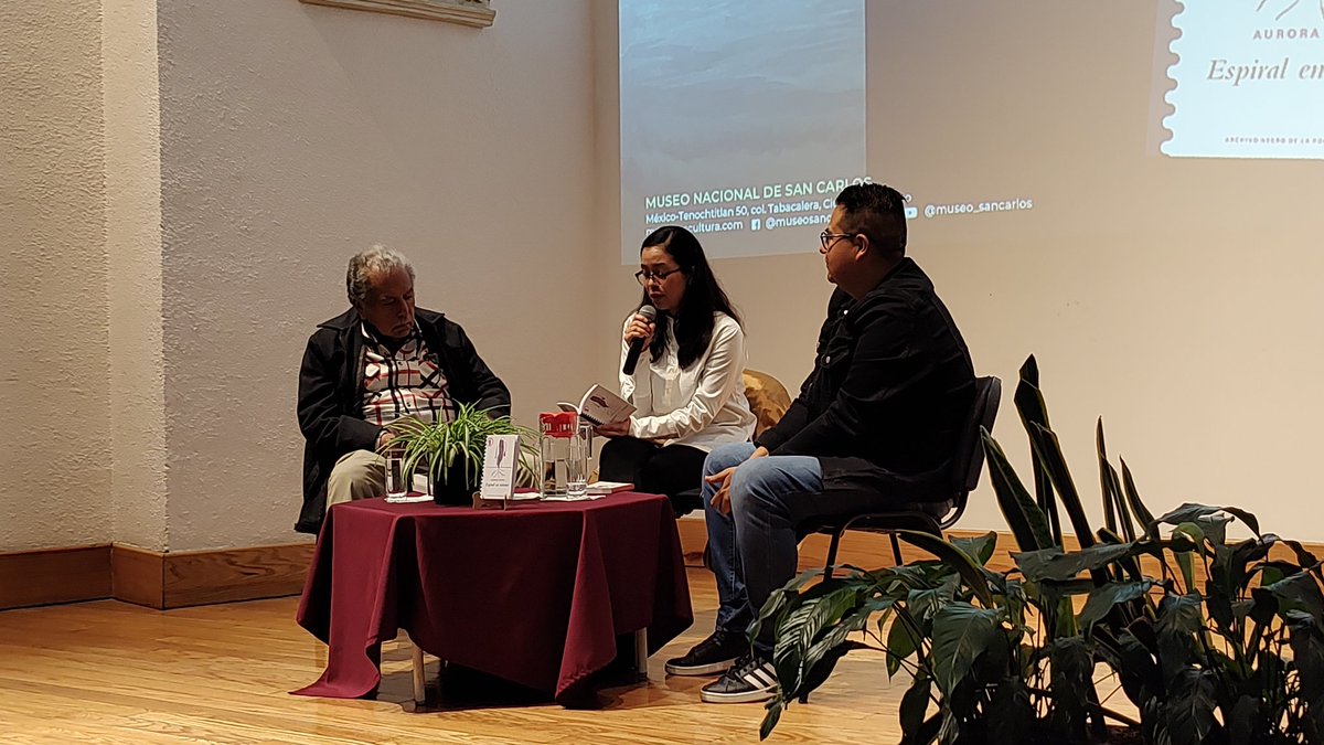 museo_sancarlos's tweet photo. Presentación del libro "Aurora Reyes. Espiral en retorno” a cargo de Andrea García, Roberto López Moreno e Iván Cruz Osorio y taller de acuarela inspirado en la obra de Aurora Reyes. #NocheDeMuseos #EnSanCarlos #RedMuseosINBAL https://t.co/b4e52ptR2x