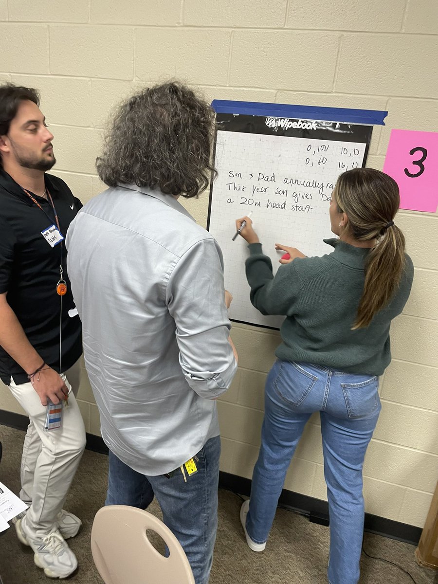 RachelARice07's tweet photo. It was a great day sharing the philosophy and beliefs about quality math instruction with our new high school math teachers! And of course, we did a lot of math! ➕➖➗✖️🟰 Can’t wait to see these teachers in action this year! #KISDSecMath https://t.co/vO9lxYoLIR