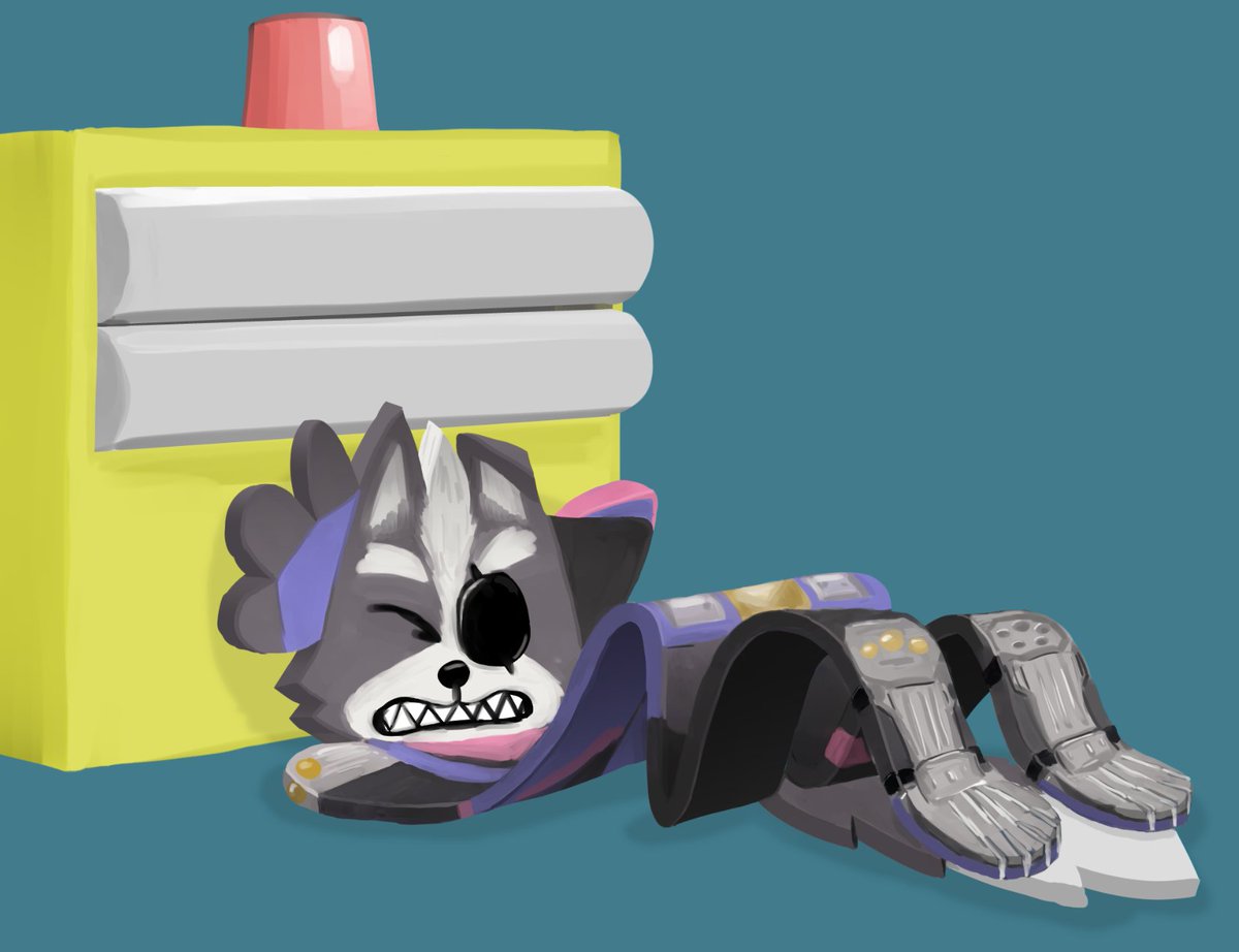 Wringed's tweet image. rendering practice with wolf~! i painted over an older drawing of mine!