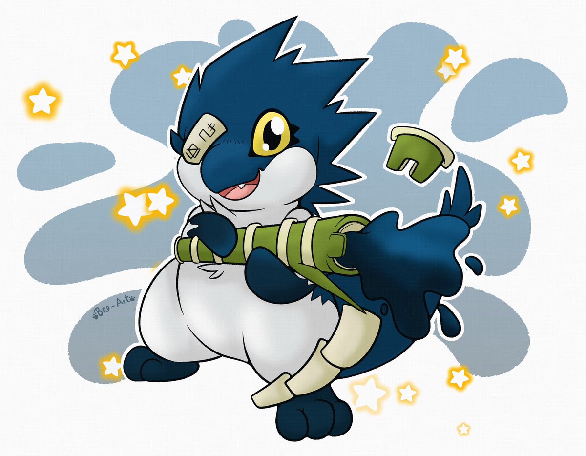 BRP_Art's tweet photo. 16th ArtFight Attack! 
Qiximon is such a cute Digimon OC i just had to draw it! This little fella use Ink in a bamboo so i tried some perspectives here. ^^

Qiximon (c) @Chicostyx 
https://t.co/cIbK9pThiP

#artfight #Artfight2024 #digfake https://t.co/mra6zunnMN