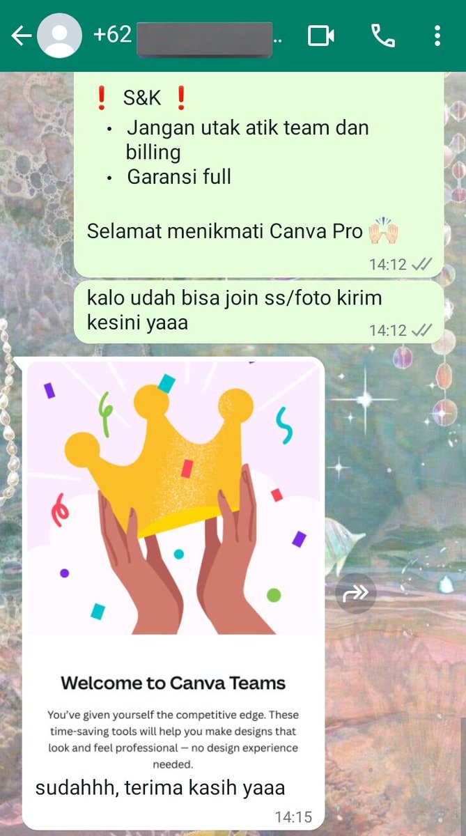 kkumaplaylist's tweet photo. Canva pro member 3 bulan https://t.co/j3VNxkYctq
