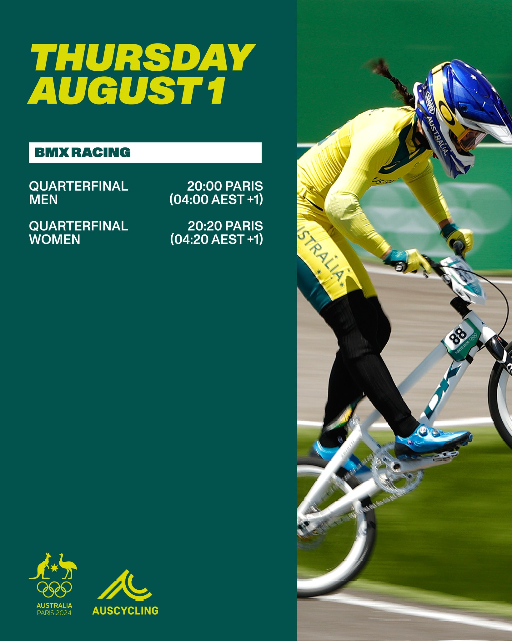 ARA Australian Cycling Team on X Our BMX Racing trio are coming in hot BMX Racing Qualification Saint Quentin en Yvelines BMX Stadium Saya Sakakibara Lauren Reynolds Izaac Kennedy Preview
