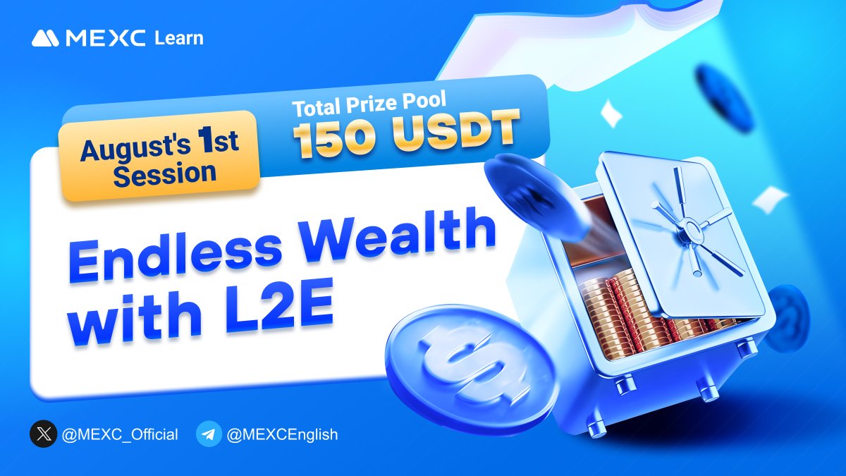 MEXC's tweet photo. 📣 #L2E with #MEXC - 150 USDT Futures Bonus Lucky Draw! 🔥

🧐Topic: The Advantages of Perpetual Futures Trading

1️⃣Follow @MEXC_Official, 💙, QT &amp; tag 3 frds
2️⃣Get Started: https://t.co/E2UNuba1iu

⏳Ends on August 2, 23:59 (UTC) https://t.co/CbNcFPQjre