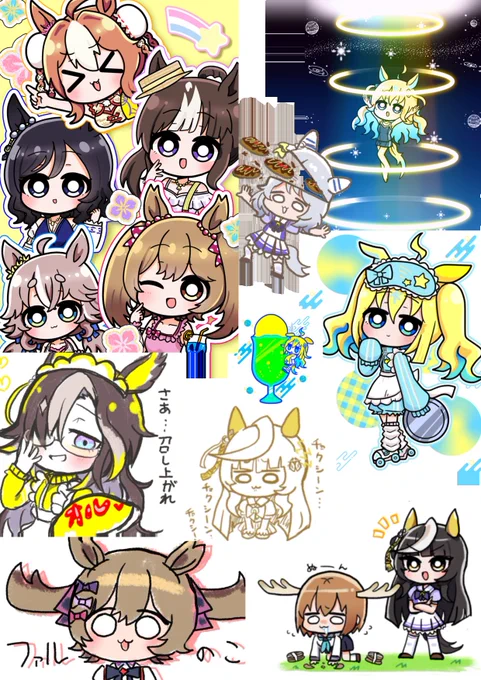 #今月描いた絵を晒す
7月は沢山かいたので抜粋!
いぇい🌠 
