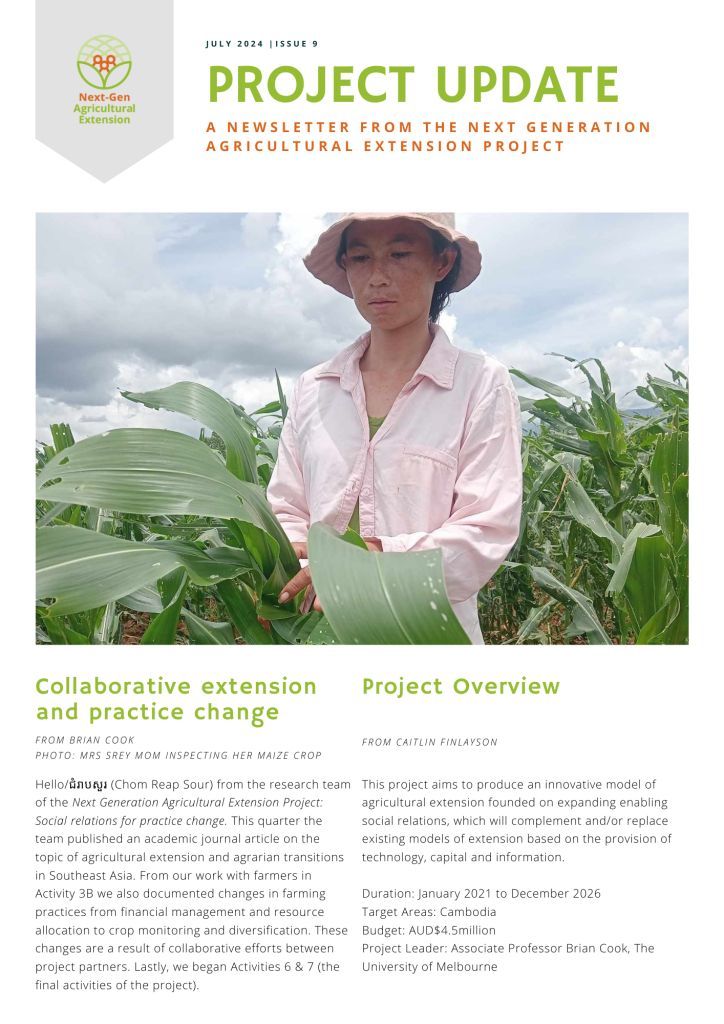 Our most recent newsletter has been released! 📬 Explore articles discussing changes in farming practices from Activity 3B and a new academic publication by Next-Gen researchers. Click the link for more information. #ACIAR <a href="/UniMelb/">University of Melbourne</a> buff.ly/3Jb4v6C