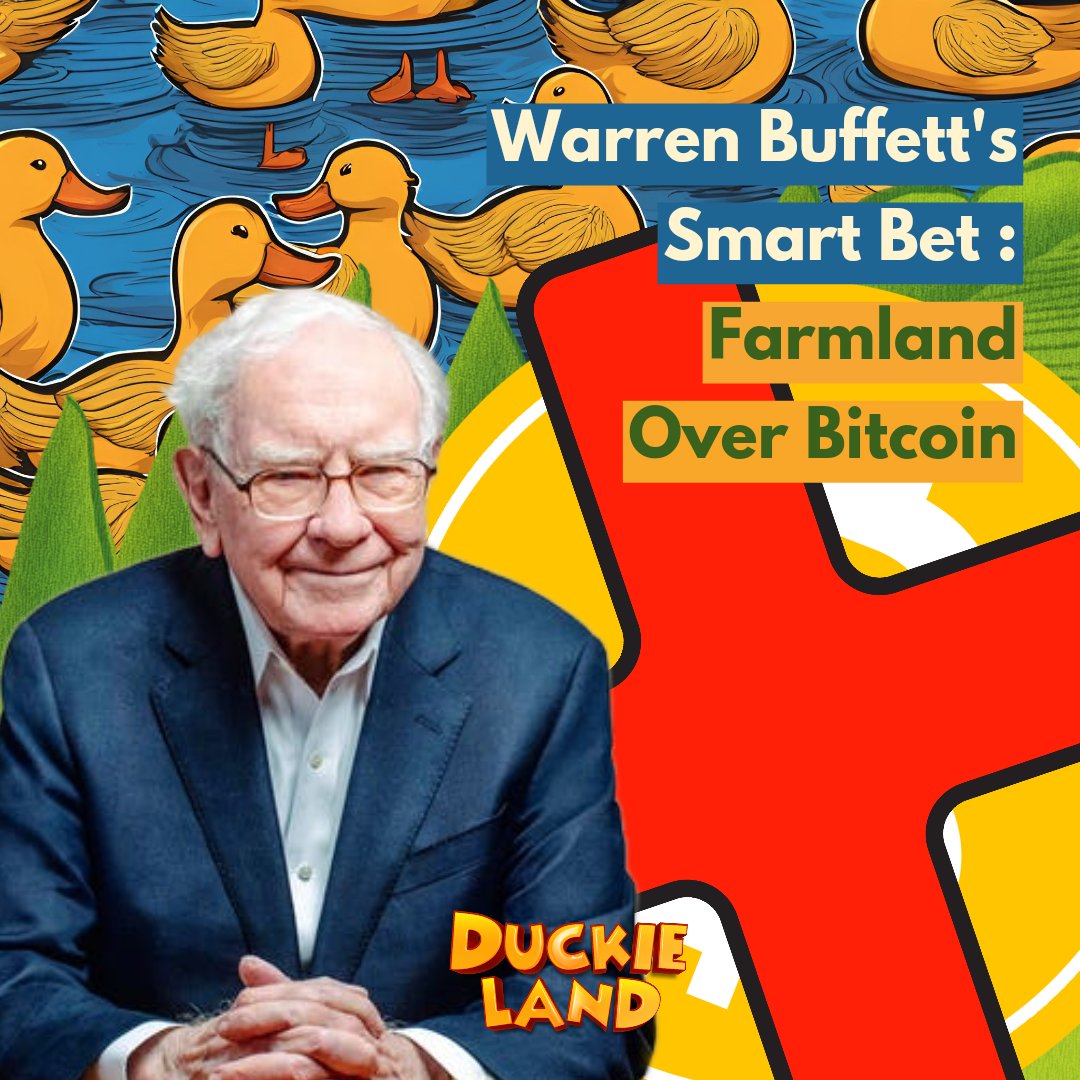 Warren Buffett's Smart Bet : Farmland over Bitcoin 

Read more : instagram.com/p/C-HPVRNvY2N/…

#warrenbuffet #bitcoin #cryptocurrency #news #viral #duckieland #mMETA #game