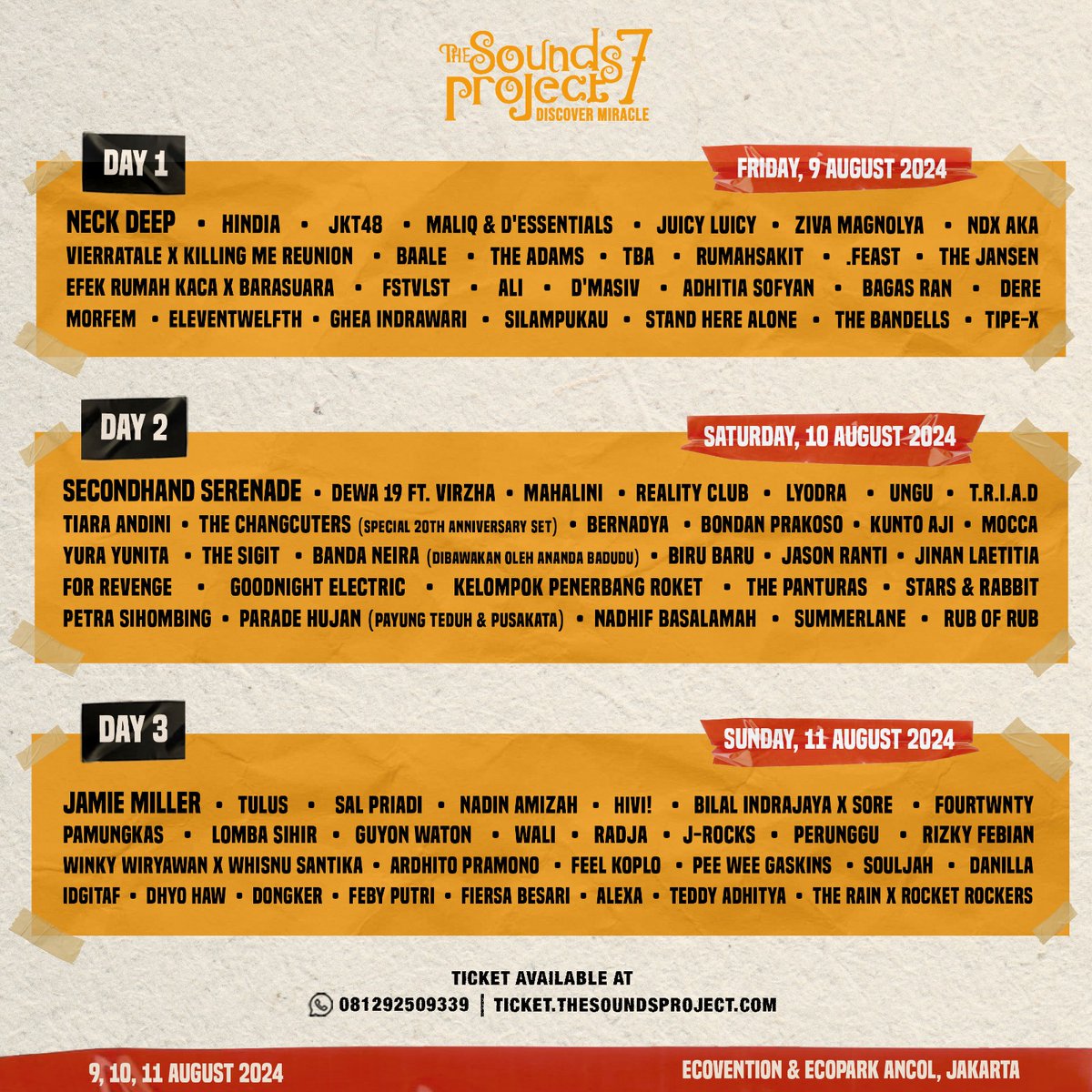 peppermintsand's tweet photo. WTS Tiket The Sound Project 7 - DAY 1 DM FOR PRICE #wtsthesoundproject #wts #thesoundproject7 #tsp7 #thesoundproject #tiketkonser #tiketthesoundproject https://t.co/SiidmZXUCk