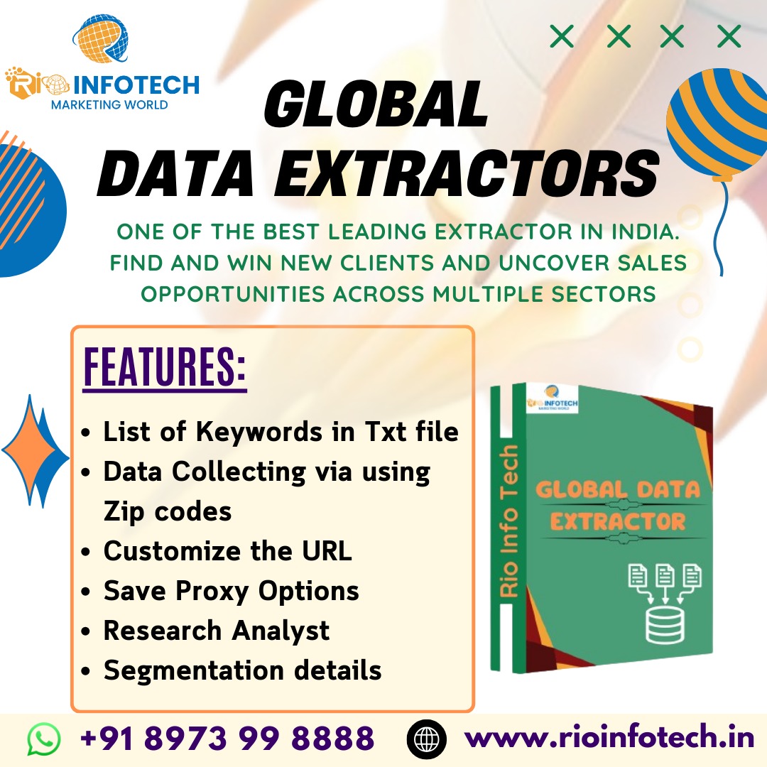 Rioinfotech05's tweet image. Rio data extractor provide by Rio Info Tech
#google map
#FacebookExtractor
#instagramextractor
#linkedinextractor
#pintrestextractor
#youtubeextractor

 For More details:8973998888