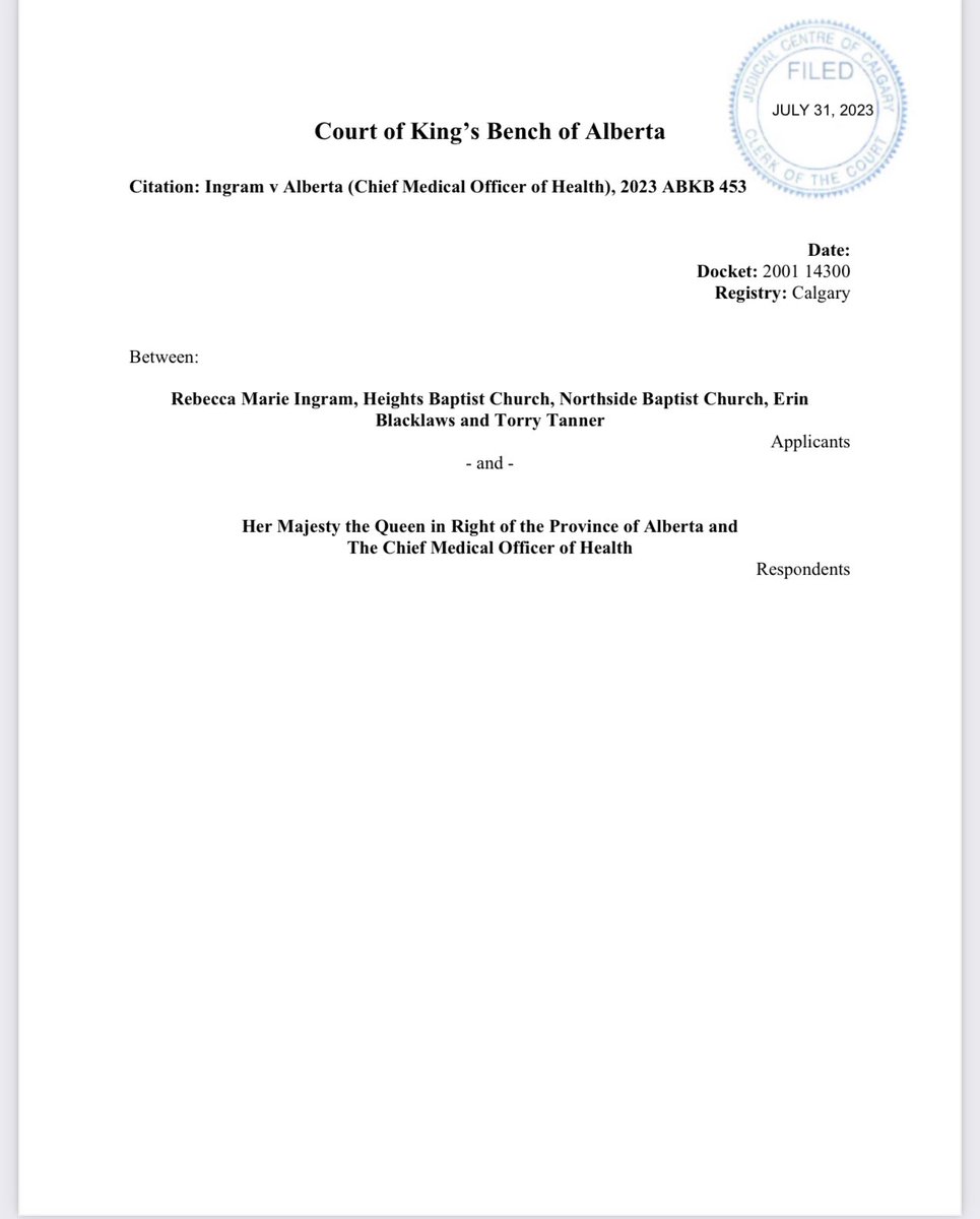 wopizza4's tweet image. A year ago a legal miracle occurred for me.

The @KingsBench_AB ruled the disgusting vaccine passport was illegal in AB.

Deena Hinshaw shut down my family restaurant because I refused to enforce it.

I’m suing her &amp;amp; I’m gonna win.

I pray Albertans are never segregated again.🙏