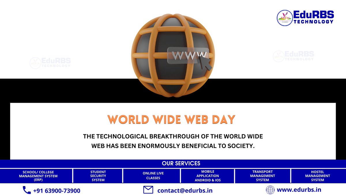 Edurbstech2's tweet photo. World Wide Web Day 

The technological breakthrough of the World Wide Web has been enormously beneficial to society. 

#worldwideweb #www #internet #web #datavisulation #timbernerslee #website #worldwide #webdesign #timberneslee #edurbs https://t.co/YPWGugbrbB