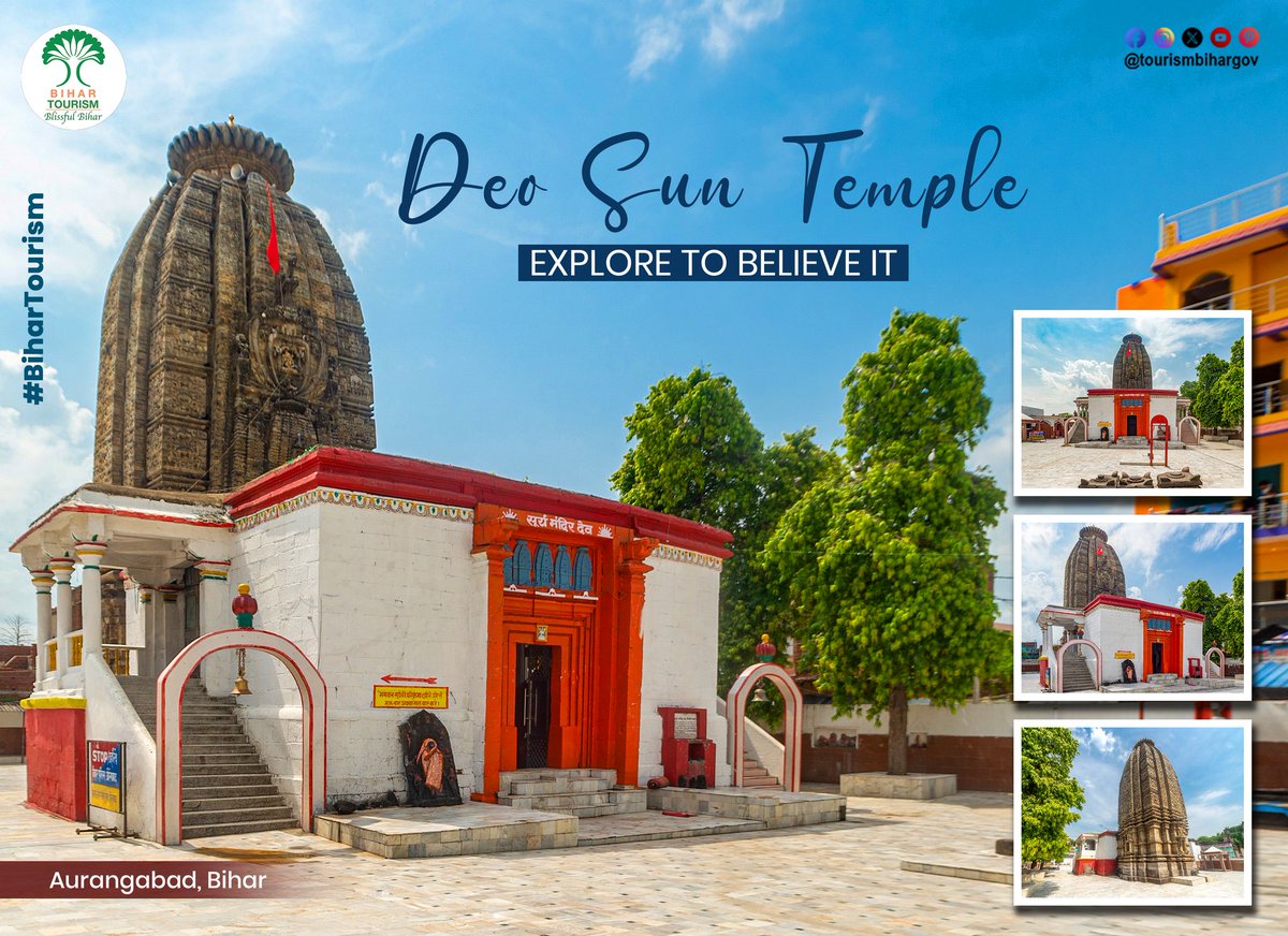 TourismBiharGov's tweet photo. The Deo Sun Temple in Aurangabad is well-known for its beautiful architecture and has its religious significance. This 100-ft tall carved ornamental structure attracts devotees throughout the year.
#SunTemples #AurangabadDiaries #SunTemple #AurangabadBihar #DistrictsofBihar #BiharCulture #BlissfulBihar #BiharTourism #HeritageSites #PilgrimSites #BiharDiaries #ExperienceBIhar #DeoSunTemple #DeoSuryaMandir #Aurangabad #Bihar #mustvisit #TemplesofIndia #chhathpuja #TravelBihar #TravelLife #IndiaTravelgram #TravelIndia #travellifestyle #dekhoapnadesh #incredibleindia #hindutemple #mandir #sanatandharma #hinduism
@tourismgoi @AbhaySinghIAS @mishranitish @incredibleindia