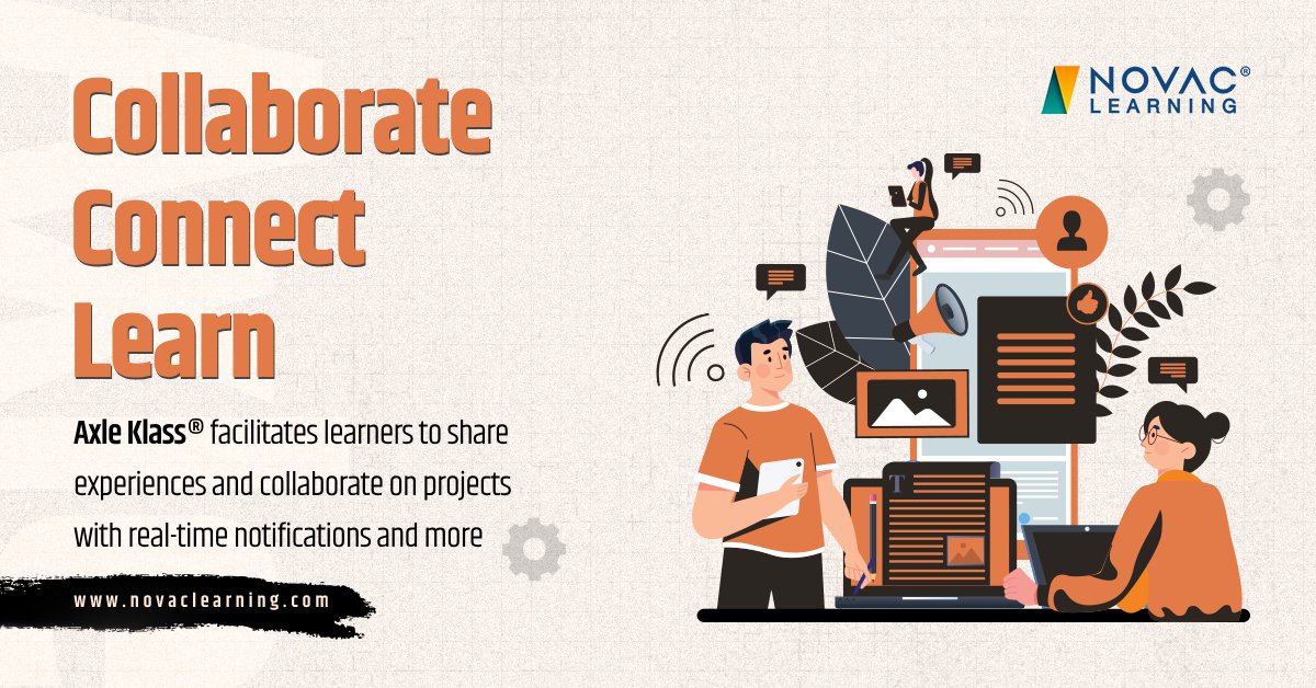 novaclearning's tweet photo. Foster a Collaborative Learning Environment with Axle Klass®. Our Digital Learning platform enables effective communication between learners and instructors with discussion forums.
Visit - https://t.co/zGSOggWFKd
#novac #novaclearning #axlelms #axleklass #learningmanagementsystem https://t.co/P4VSwRFYNo