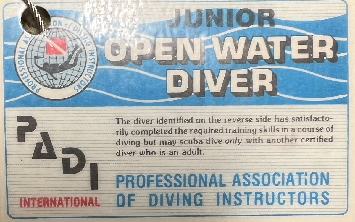 ewhitaker's tweet photo. @PADI 1981! https://t.co/j8GabApZsF