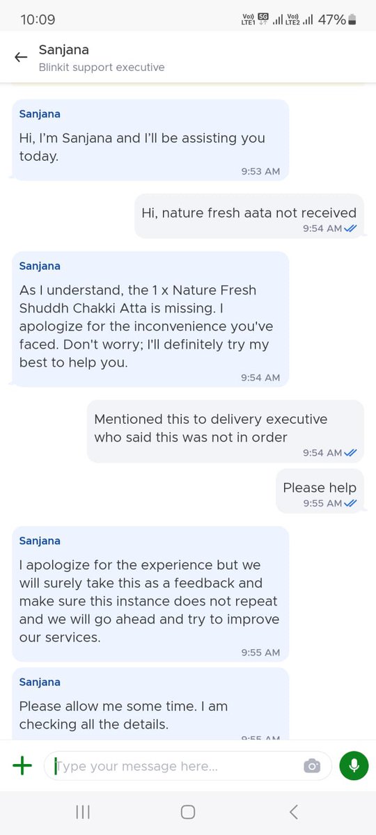 Ragini_Chrsia's tweet photo. @letsblinkit Just refund please. You are here to solve a problem or create one? https://t.co/fxd4xpZLaj