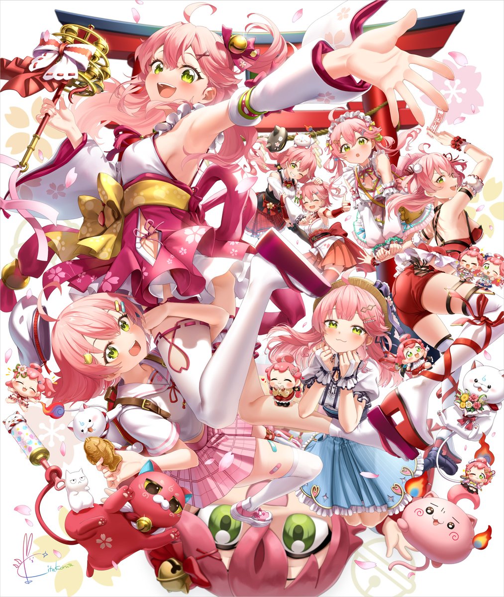 ⋱ 🌸㊗#さくらみこ6周年 🌸 ⋰ にゃっはろー！🌸 活動してついに6