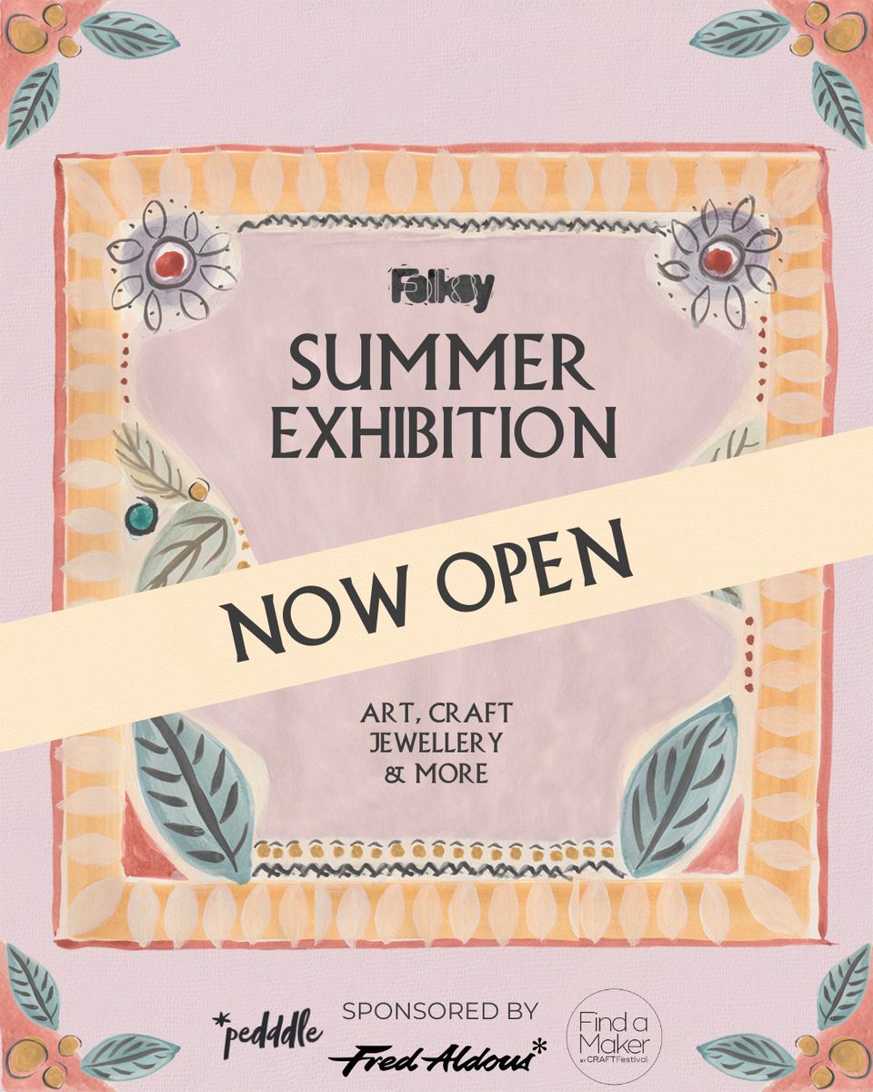 𝐓𝐡𝐞 𝐅𝐨𝐥𝐤𝐬𝐲 𝐒𝐮𝐦𝐦𝐞𝐫 𝐄𝐱𝐡𝐢𝐛𝐢𝐭𝐢𝐨𝐧 𝐢𝐬 𝐧𝐨𝐰 𝐎𝐏𝐄𝐍!
This curated exhibition is drawn from over 750 entries and showcases the immense talent of UK-based artists &amp; makers. 

Visit online throughout August - 
folksy.com/summer-exhibit… 
#folksysummerexhibition
