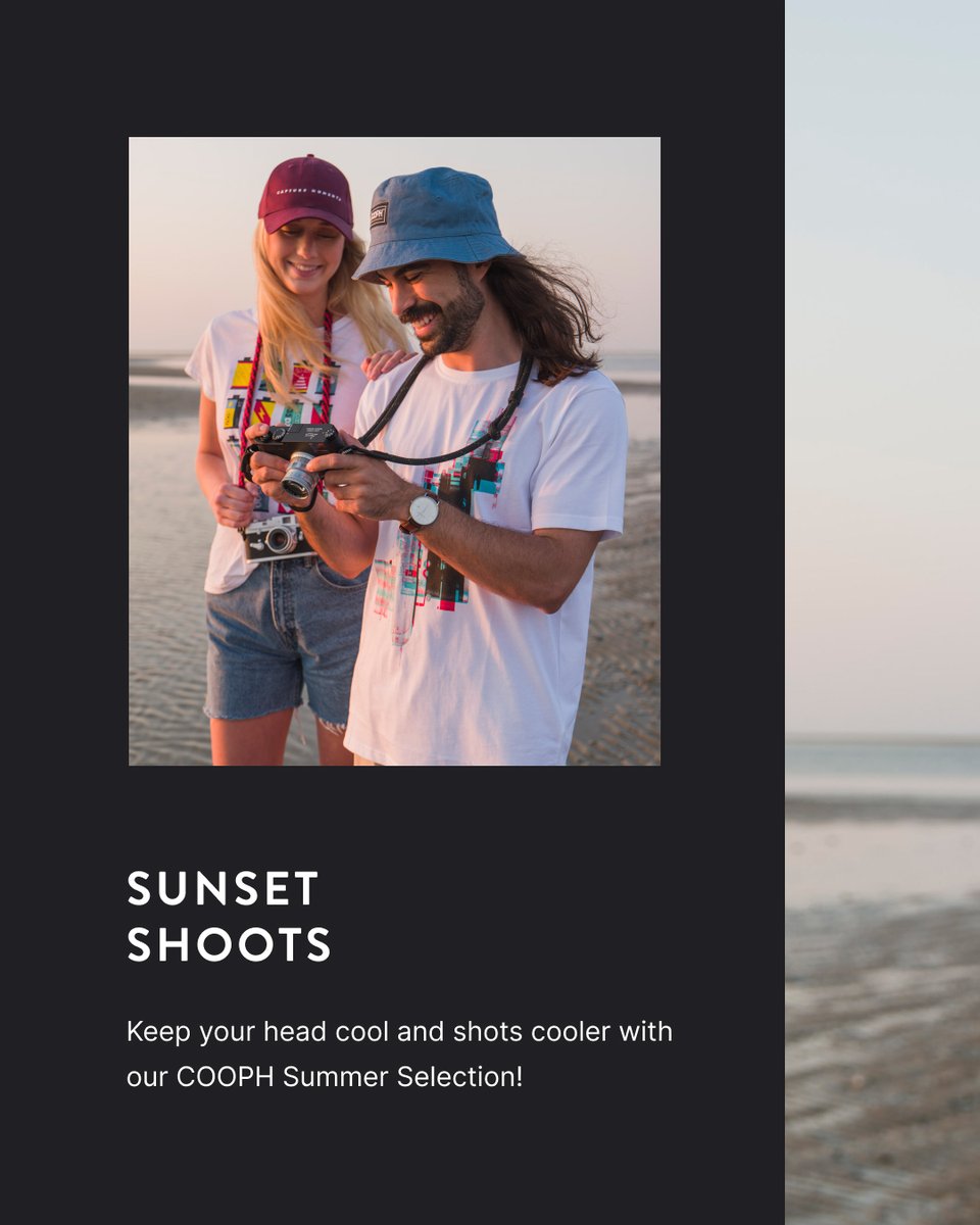 TheCOOPH's tweet photo. Golden hour shoots call for golden COOPH equipment 😏📸
🔗 Check them out: https://t.co/Qxk9CixVoC
#cooph #camerastraps #photography #apparel #fisherhat #summer #summershoot https://t.co/OsFcrPYKuk